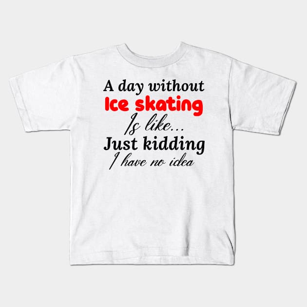 ice skating Kids T-Shirt by Design stars 5